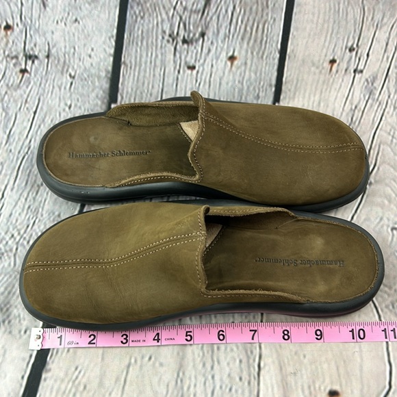 HAMMACHER SCHLEMMER Lady’s Walk On Air Brown Leather Indoor/Outdoor Slipper Flat - Picture 7 of 17